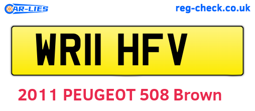 WR11HFV are the vehicle registration plates.