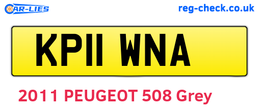 KP11WNA are the vehicle registration plates.