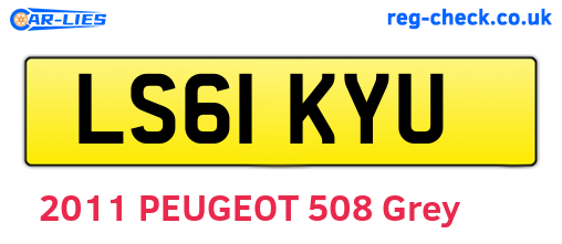 LS61KYU are the vehicle registration plates.