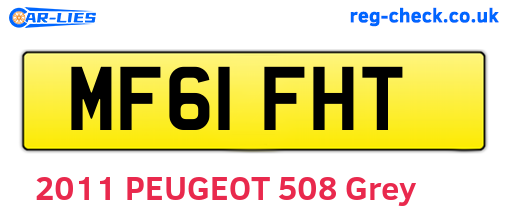 MF61FHT are the vehicle registration plates.