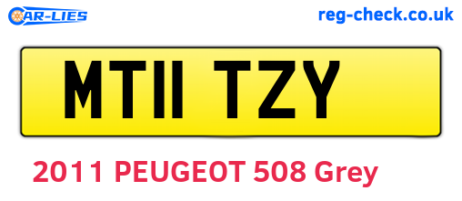 MT11TZY are the vehicle registration plates.