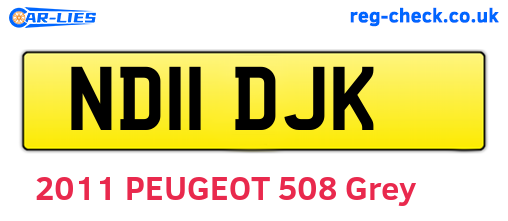 ND11DJK are the vehicle registration plates.