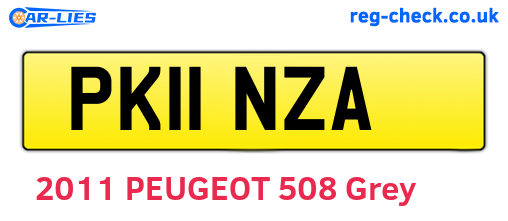 PK11NZA are the vehicle registration plates.