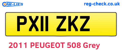PX11ZKZ are the vehicle registration plates.