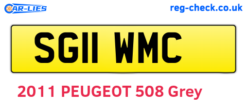 SG11WMC are the vehicle registration plates.
