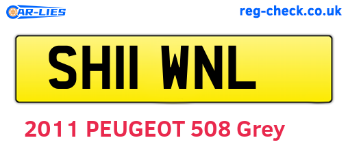 SH11WNL are the vehicle registration plates.