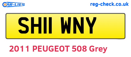 SH11WNY are the vehicle registration plates.