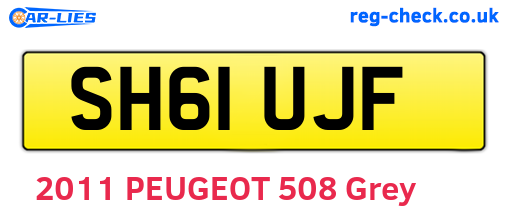 SH61UJF are the vehicle registration plates.