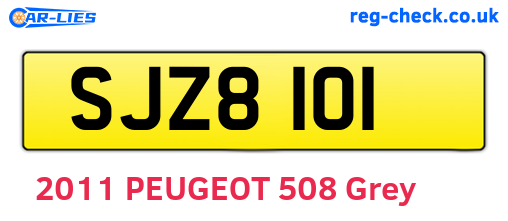 SJZ8101 are the vehicle registration plates.