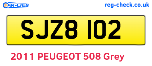 SJZ8102 are the vehicle registration plates.