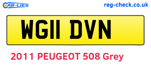 WG11DVN are the vehicle registration plates.