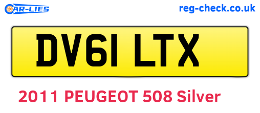 DV61LTX are the vehicle registration plates.