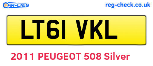 LT61VKL are the vehicle registration plates.