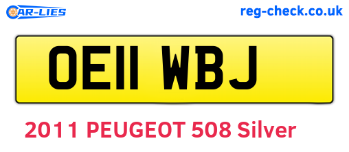 OE11WBJ are the vehicle registration plates.
