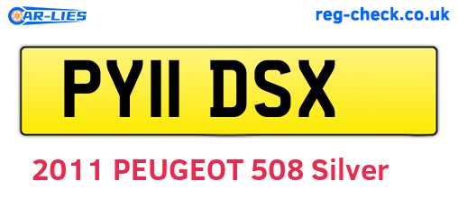 PY11DSX are the vehicle registration plates.