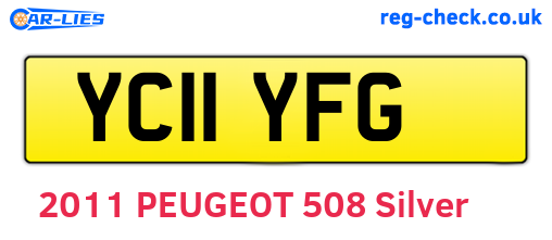 YC11YFG are the vehicle registration plates.