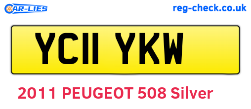 YC11YKW are the vehicle registration plates.