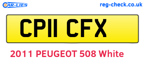 CP11CFX are the vehicle registration plates.