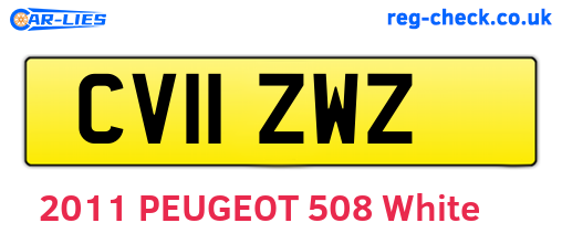 CV11ZWZ are the vehicle registration plates.