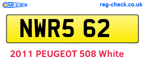 NWR562 are the vehicle registration plates.