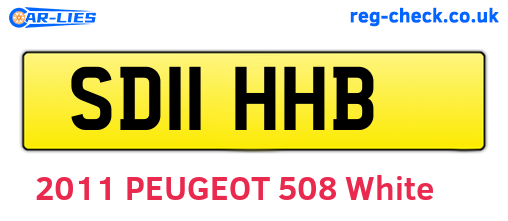SD11HHB are the vehicle registration plates.