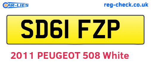 SD61FZP are the vehicle registration plates.