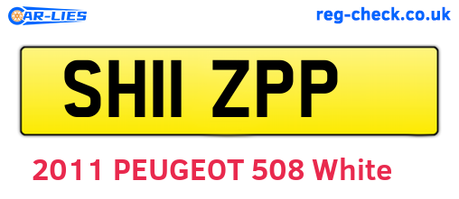 SH11ZPP are the vehicle registration plates.