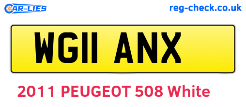 WG11ANX are the vehicle registration plates.