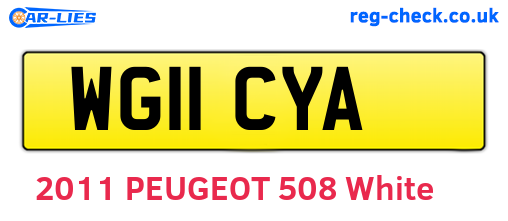 WG11CYA are the vehicle registration plates.