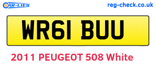 WR61BUU are the vehicle registration plates.