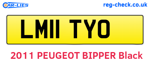 LM11TYO are the vehicle registration plates.