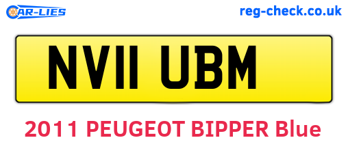 NV11UBM are the vehicle registration plates.