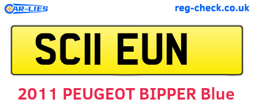 SC11EUN are the vehicle registration plates.