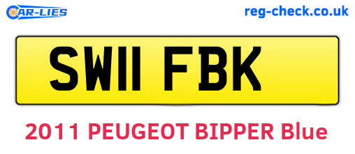 SW11FBK are the vehicle registration plates.