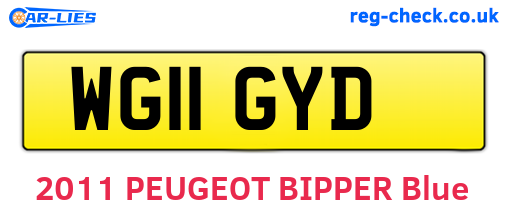WG11GYD are the vehicle registration plates.