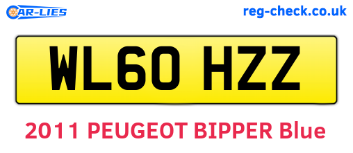 WL60HZZ are the vehicle registration plates.