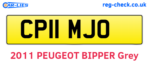 CP11MJO are the vehicle registration plates.