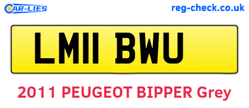 LM11BWU are the vehicle registration plates.