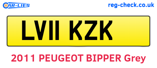 LV11KZK are the vehicle registration plates.