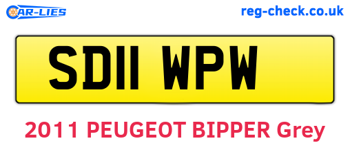 SD11WPW are the vehicle registration plates.