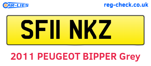 SF11NKZ are the vehicle registration plates.