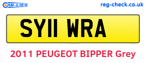 SY11WRA are the vehicle registration plates.