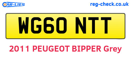 WG60NTT are the vehicle registration plates.