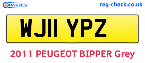 WJ11YPZ are the vehicle registration plates.