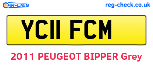 YC11FCM are the vehicle registration plates.