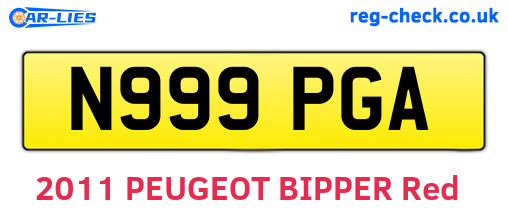 N999PGA are the vehicle registration plates.