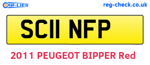 SC11NFP are the vehicle registration plates.