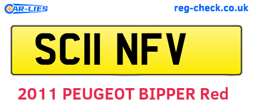 SC11NFV are the vehicle registration plates.