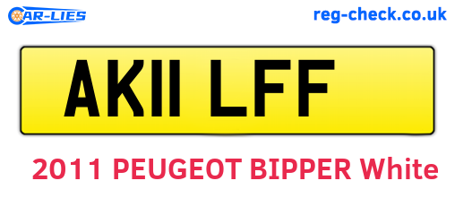 AK11LFF are the vehicle registration plates.
