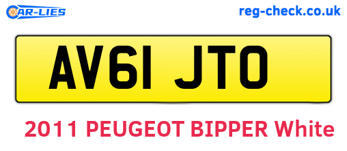AV61JTO are the vehicle registration plates.